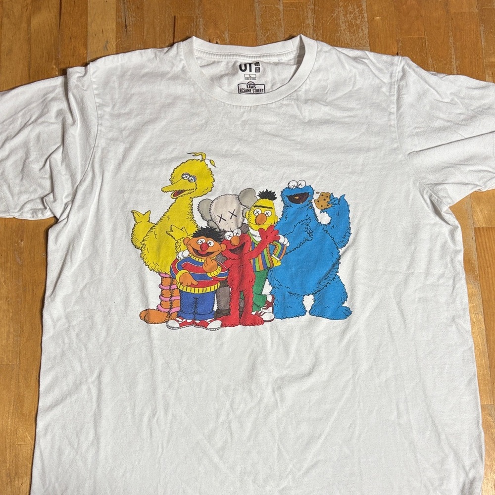Uniqlo X KAWS X Sesame Street Graphic Tee - White